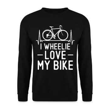 Drôle de vélo de route à vélo Pun - Sweat-shirt Unisexe - noir - Devant - Alina (178cm) & Michal (187cm)