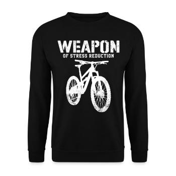 Enduro MTB Mountain Bike Riding - Unisex Sweatshirt - black - Front - Alina (178cm) & Michal (187cm)