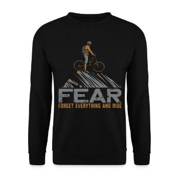 Enduro MTB Mountain Bike Riding - Unisex Sweatshirt - black - Front - Alina (178cm) & Michal (187cm)