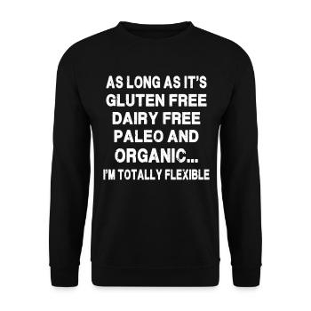 As Long As It's Gluten Free - Unisex Sweatshirt - black - Front - Alina (178cm) & Michal (187cm)