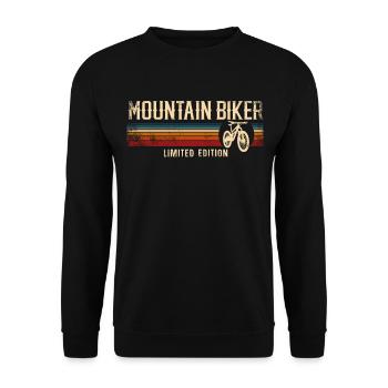Enduro MTB Mountain Bike Riding - Unisex Sweatshirt - black - Front - Alina (178cm) & Michal (187cm)