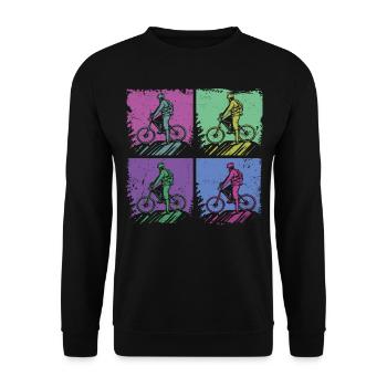 Enduro VTT VTT Équitation - Sweat-shirt Unisexe - noir - Devant - Alina (178cm) & Michal (187cm)