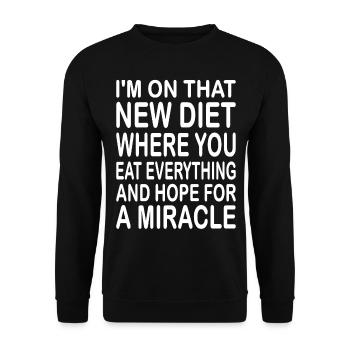 I'm On That New Diet... - Unisex Sweatshirt - black - Front - Alina (178cm) & Michal (187cm)