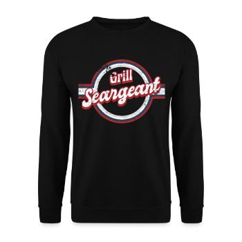 Grill Seargeant Independence Veteran Father Shirt - Unisex Pullover - Schwarz - Vorne - Alina (178cm) & Michal (187cm)