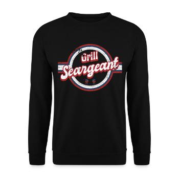 Grill Seargeant Independence Veteran Father Shirt - Unisex Pullover - Schwarz - Vorne - Alina (178cm) & Michal (187cm)