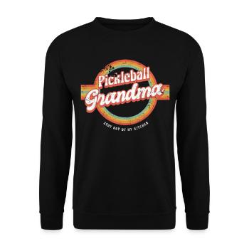 Pickleball Oma Stay Out Of My Kitchen Shirt - Unisex Pullover - Schwarz - Vorne - Alina (178cm) & Michal (187cm)