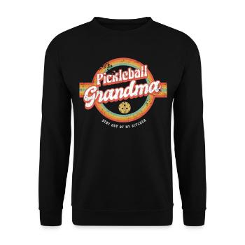 Pickleball Oma Stay Out Of My Kitchen Shirt - Unisex Pullover - Schwarz - Vorne - Alina (178cm) & Michal (187cm)