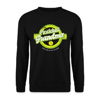 Pickleball Oma Stay Out Of My Kitchen Shirt - Unisex Pullover - Schwarz - Vorne - Alina (178cm) & Michal (187cm)