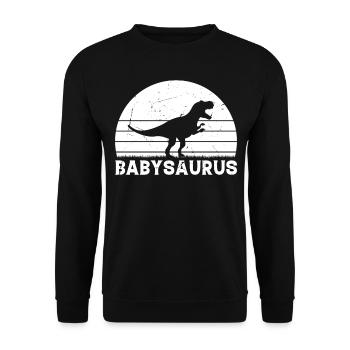 Baby Saurus Newborn Baby Dinosaur Baby Dino Babysa - Unisex Sweatshirt - black - Front - Alina (178cm) & Michal (187cm)