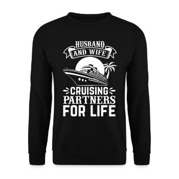 Bateau de croisière - Mari et femme Partenaires de croisière f - Sweat-shirt Unisexe - noir - Devant - Alina (178cm) & Michal (187cm)
