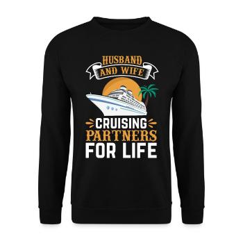 Mari et femme Partenaires de croisière pour la vie I Crui - Sweat-shirt Unisexe - noir - Devant - Alina (178cm) & Michal (187cm)