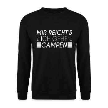 Camping Spruch - Unisex Pullover - Schwarz - Vorne - Alina (178cm) & Michal (187cm)