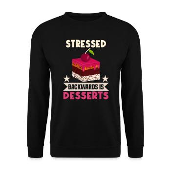 Baking cookies and cakes Baker or hobby baker - Unisex Sweatshirt - black - Front - Alina (178cm) & Michal (187cm)
