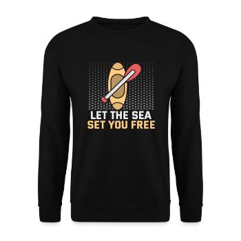 Sup Stand Up Paddle Design Sup Board Paddeln - Unisex Sweatshirt - black - Front - Alina (178cm) & Michal (187cm)