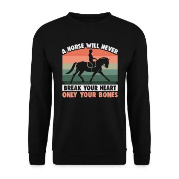 Design équestre et équestre pour les amoureux des chevaux - Sweat-shirt Unisexe - noir - Devant - Alina (178cm) & Michal (187cm)
