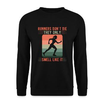 Running Marathon Runner Running - Sweat-shirt Unisexe - noir - Devant - Alina (178cm) & Michal (187cm)