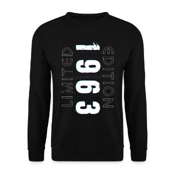 Édition Limitée Année de Naissance 1963 Cadeau Hommes - Sweat-shirt Unisexe - noir - Devant - Alina (178cm) & Michal (187cm)