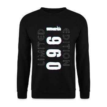 Édition Limitée Année de Naissance 1960 Cadeau Hommes - Sweat-shirt Unisexe - noir - Devant - Alina (178cm) & Michal (187cm)