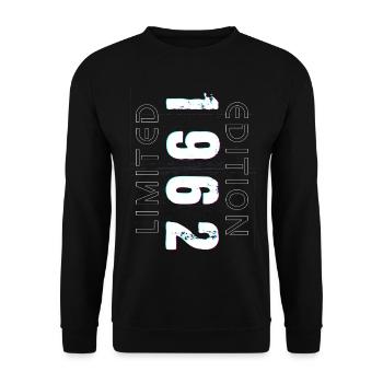 Édition Limitée Année de Naissance 1962 Cadeau Hommes - Sweat-shirt Unisexe - noir - Devant - Alina (178cm) & Michal (187cm)
