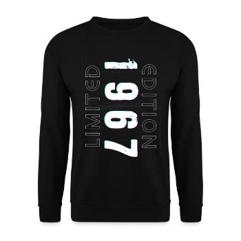 Édition Limitée Année de Naissance 1967 Cadeau Hommes - Sweat-shirt Unisexe - noir - Devant - Alina (178cm) & Michal (187cm)