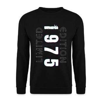 Limited Edition Year of Birth 1975 Gift Men - Unisex Sweatshirt - black - Front - Alina (178cm) & Michal (187cm)