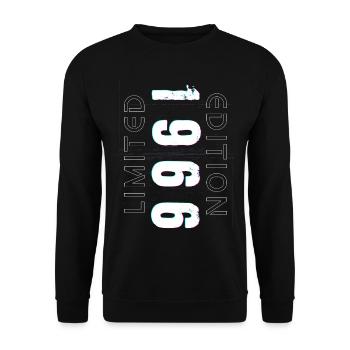 Édition Limitée Année de Naissance 1966 Cadeau Hommes - Sweat-shirt Unisexe - noir - Devant - Alina (178cm) & Michal (187cm)