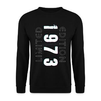 Édition Limitée Année de Naissance 1973 Cadeau Hommes - Sweat-shirt Unisexe - noir - Devant - Alina (178cm) & Michal (187cm)