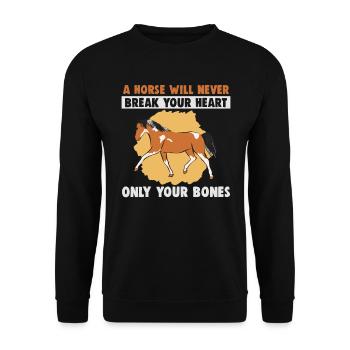 Design équestre et équestre pour les amoureux des chevaux - Sweat-shirt Unisexe - noir - Devant - Alina (178cm) & Michal (187cm)