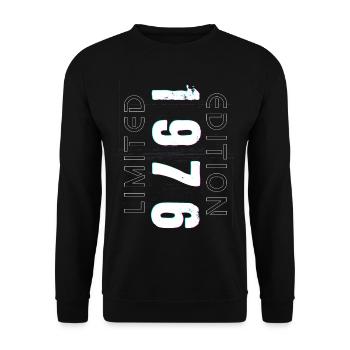 Édition Limitée Année de Naissance 1976 Cadeau Hommes - Sweat-shirt Unisexe - noir - Devant - Alina (178cm) & Michal (187cm)