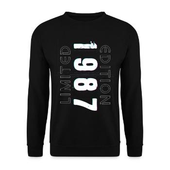 Édition Limitée Année de Naissance 1987 Cadeau Hommes - Sweat-shirt Unisexe - noir - Devant - Alina (178cm) & Michal (187cm)