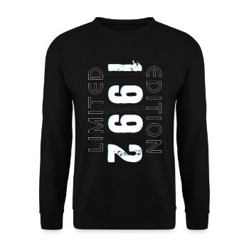 Limited Edition Year of Birth 1992 Gift Men - Unisex Sweatshirt - black - Front - Alina (178cm) & Michal (187cm)