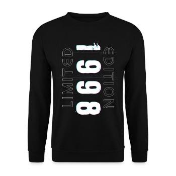Édition Limitée Année de Naissance 1998 Cadeau Hommes - Sweat-shirt Unisexe - noir - Devant - Alina (178cm) & Michal (187cm)