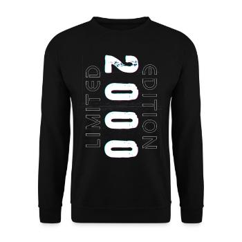 Limited Edition Geburtsjahr 2000 Geschenk Männer - Unisex Pullover - Schwarz - Vorne - Alina (178cm) & Michal (187cm)