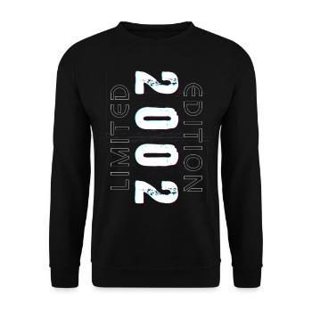 Limited Edition Geburtsjahr 2002 Geschenk Männer - Unisex Pullover - Schwarz - Vorne - Alina (178cm) & Michal (187cm)