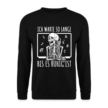 Lehrer Klassenlehrer Grundschullehrer Lehrerin - Unisex Pullover - Schwarz - Vorne - Alina (178cm) & Michal (187cm)