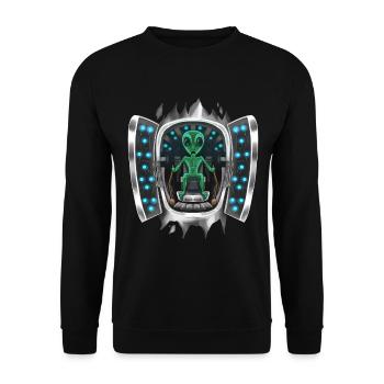 Alien Inside Costume Alien Takes Over Control - Unisex Sweatshirt - black - Front - Alina (178cm) & Michal (187cm)