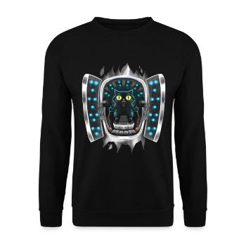 Cat Inside Costume Cat Takes Over Control Over - Unisex Sweatshirt - black - Front - Alina (178cm) & Michal (187cm)