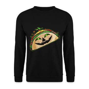 Taco With Jack O Lantern Face Costume Halloween - Unisex Pullover - Schwarz - Vorne - Alina (178cm) & Michal (187cm)