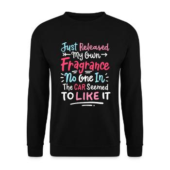 Womens Funny Farting - Unisex Sweatshirt - black - Front - Alina (178cm) & Michal (187cm)