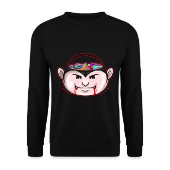 Sweets Bucket Scary Vampire Collecting On - Unisex Pullover - Schwarz - Vorne - Alina (178cm) & Michal (187cm)