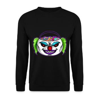 Sweets Bucket Scary Horror Clown Collecting On - Unisex Pullover - Schwarz - Vorne - Alina (178cm) & Michal (187cm)