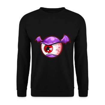 One Eyed Demon One Eye With Tiny Wings Costume - Unisex Sweatshirt - black - Front - Alina (178cm) & Michal (187cm)