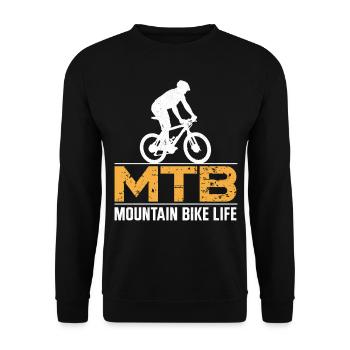 Enduro MTB Mountain Bike Riding - Unisex Sweatshirt - black - Front - Alina (178cm) & Michal (187cm)
