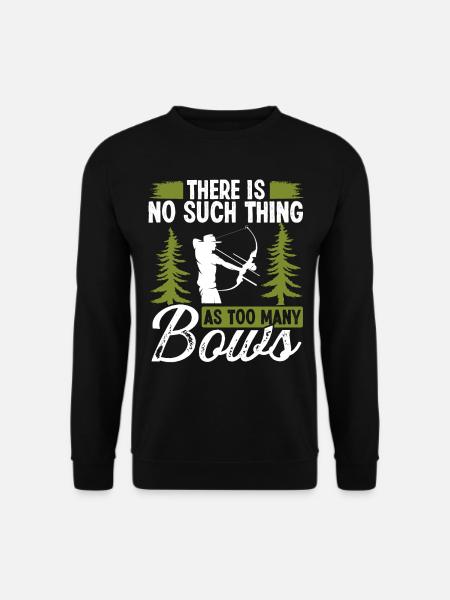 Bowfishing No such thing as too many Bow Bowhunter - Unisex Pullover - Schwarz