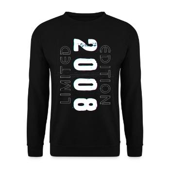 Limited Edition Year of Birth 2008 Gift Men - Unisex Sweatshirt - black - Front - Alina (178cm) & Michal (187cm)