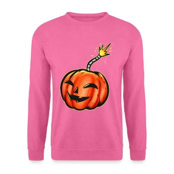 Scary Pumpkin Bomb With Ignited Fuse Halloween - Unisex Sweatshirt - pink - Front