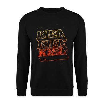 Kiel Germany City Skyline Home Font - Unisex Sweatshirt - black - Front - Alina (178cm) & Michal (187cm)