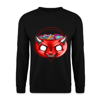 Sweets Bucket Scary Devil Sweets Collecting On - Sweat-shirt Unisexe - noir - Devant - Alina (178cm) & Michal (187cm)