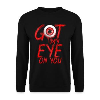 Scary Got My Eye On You Halloween - Unisex Sweatshirt - black - Front - Alina (178cm) & Michal (187cm)