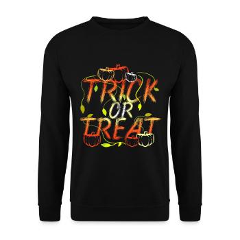 Pumpkin Field Trick Or Treat Costume Pumpkins - Unisex Sweatshirt - black - Front - Alina (178cm) & Michal (187cm)